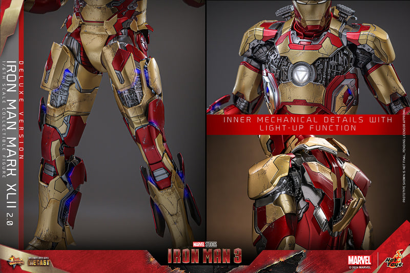 Iron Man 3 - Iron Man Mark XLII (2.0) Deluxe 1/6th Scale Collectible Figure - MMS759D66