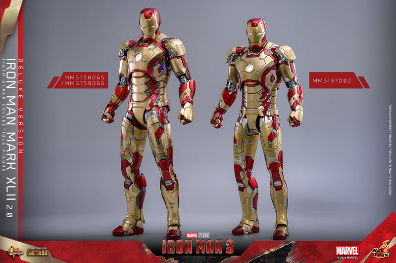 Iron Man 3 - Iron Man Mark XLII (2.0) Deluxe 1/6th Scale Collectible Figure - MMS759D66