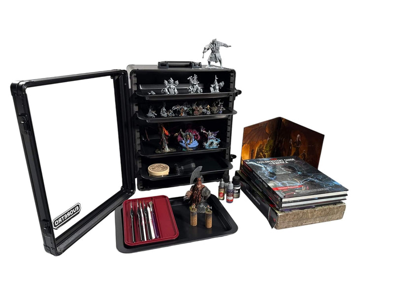 EVORETRO - Miniatures Display Case with 5 Magnetic Trays