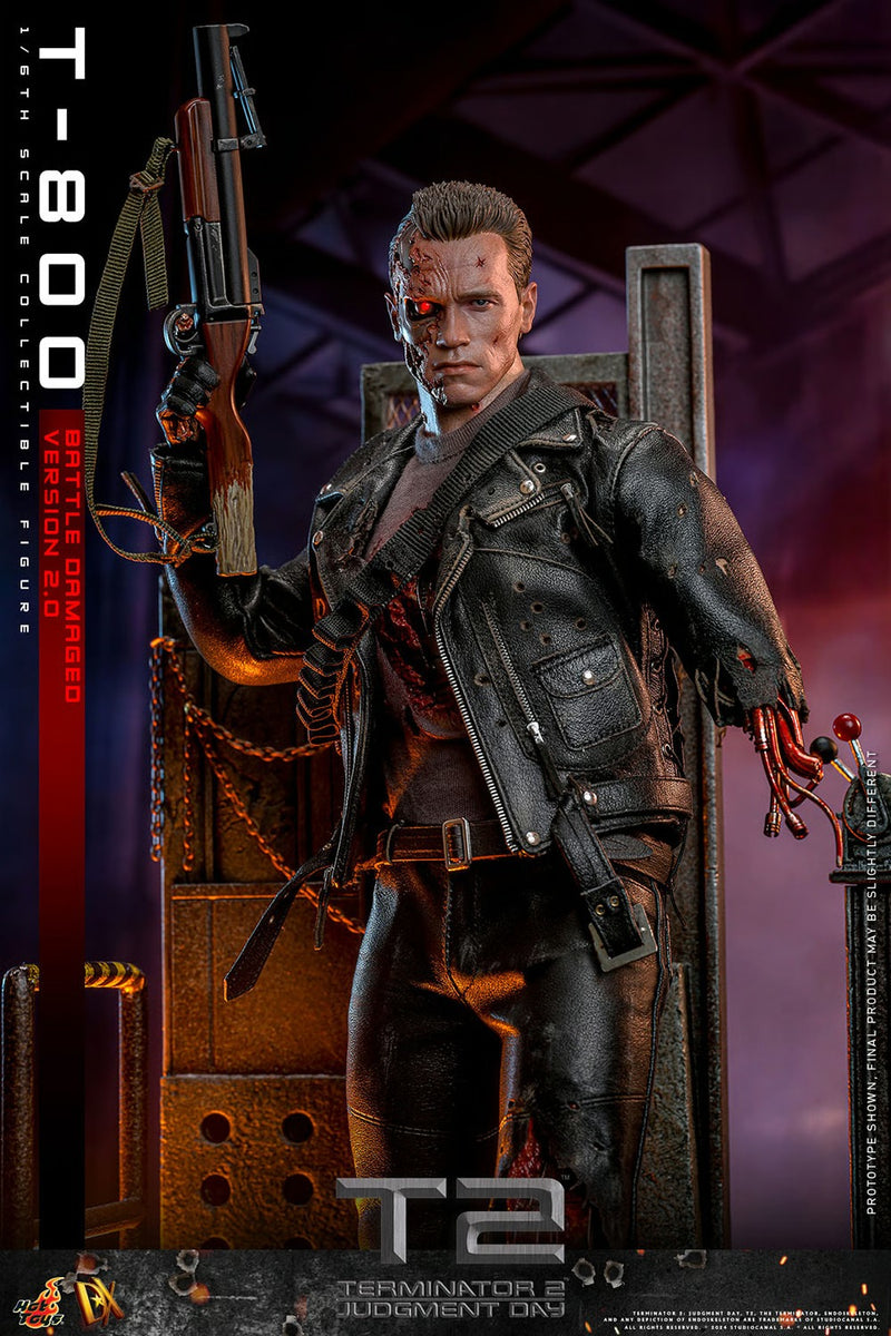 Terminator 2: Judgement Day - T-800 (Battle Damaged Version 2.0) 1/6th Scale Collectible - DX46