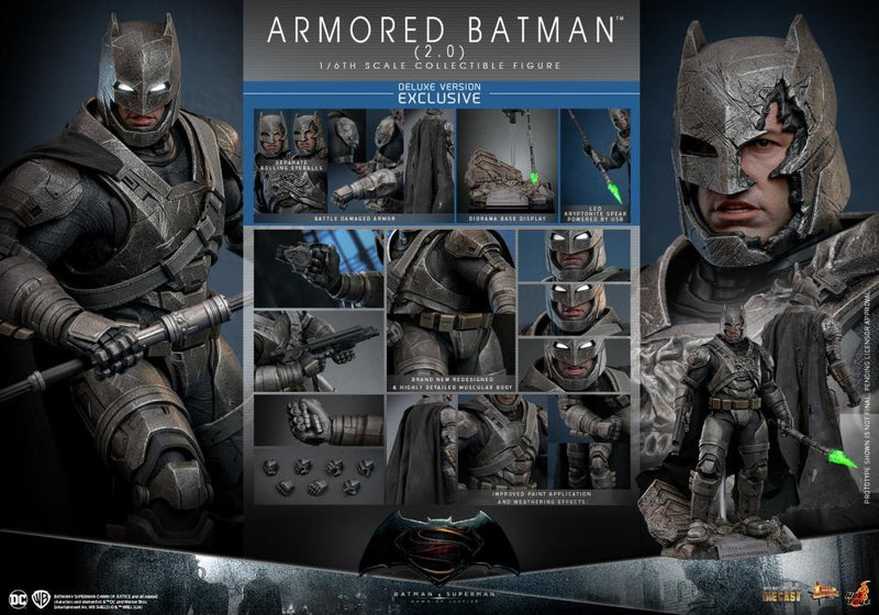 Batman v Superman: Dawn of Justice - Armored Batman (2.0) Deluxe 1/6th Scale Collectible Figure - MMS743D63