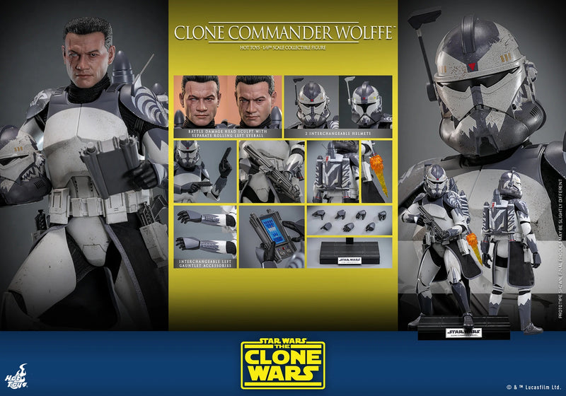 Star Wars: The Clone Wars - Clone Commander Wolffe 1/6th Scale Collectible Figure - TMS141