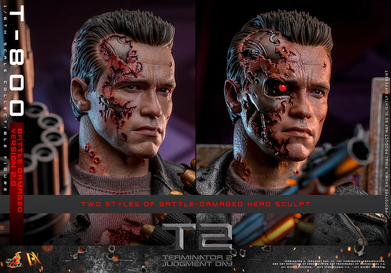 Terminator 2: Judgement Day - T-800 (Battle Damaged Version 2.0) 1/6th Scale Collectible - DX46