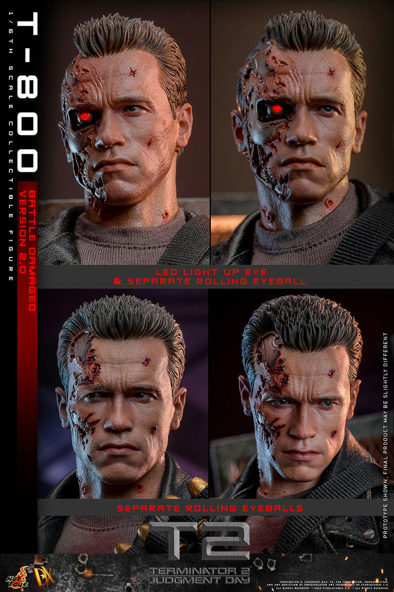 Terminator 2: Judgement Day - T-800 (Battle Damaged Version 2.0) 1/6th Scale Collectible - DX46