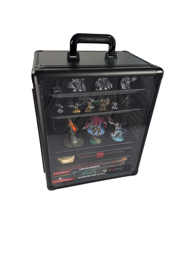 EVORETRO - Miniatures Display Case with 5 Magnetic Trays