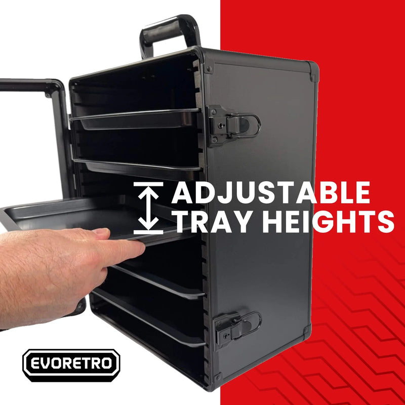 EVORETRO - Miniatures Display Case with 5 Magnetic Trays