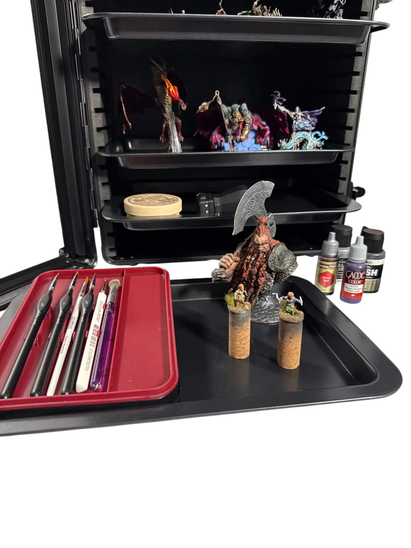 EVORETRO - Miniatures Display Case with 5 Magnetic Trays