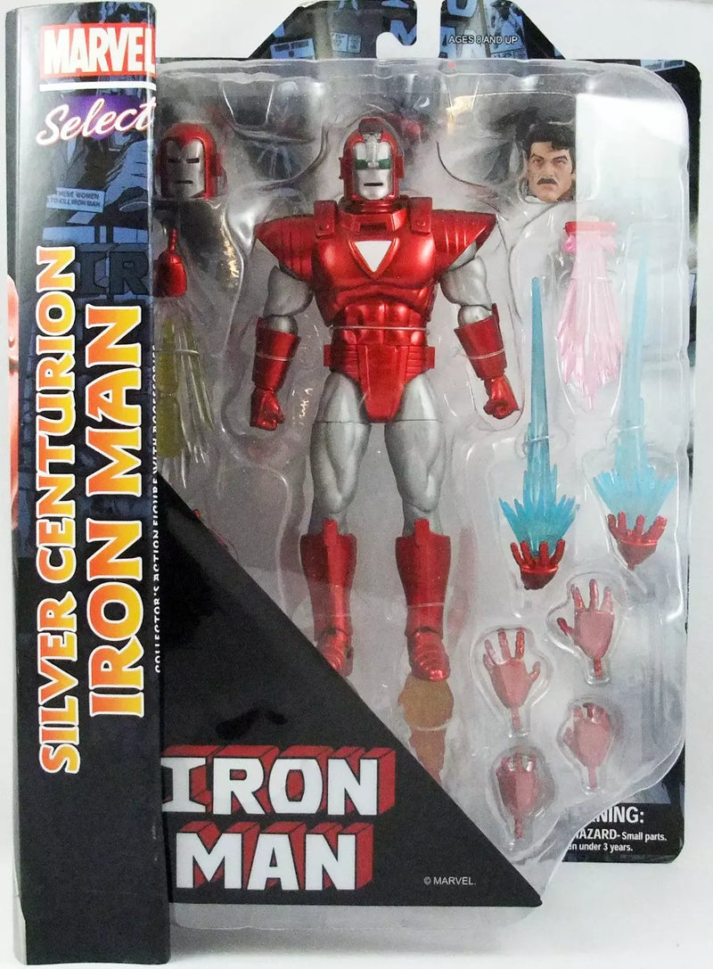 Select Diamond Marvel Iron Man Silver Centurion Action - Action figure -  Hasbro