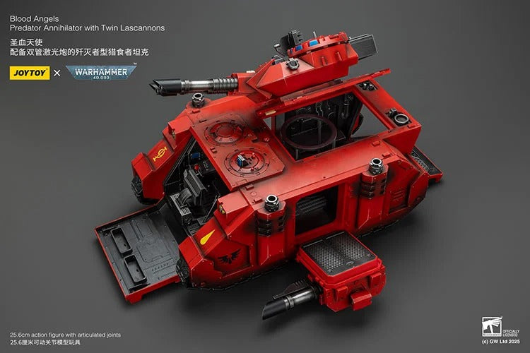 Warhammer 40K Blood Angels Predator Annihilator with Twin Lascannons 1/18 Scale Vehicle (preorder Q1 2026) - Collectables > Action Figures > toys -  Joy Toy