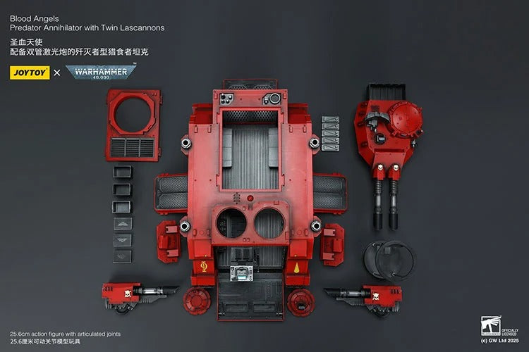 Warhammer 40K Blood Angels Predator Annihilator with Twin Lascannons 1/18 Scale Vehicle (preorder Q1 2026) - Collectables > Action Figures > toys -  Joy Toy