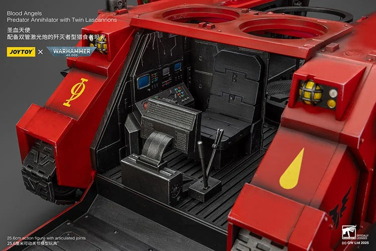 Warhammer 40K Blood Angels Predator Annihilator with Twin Lascannons 1/18 Scale Vehicle (preorder Q1 2026) - Collectables > Action Figures > toys -  Joy Toy
