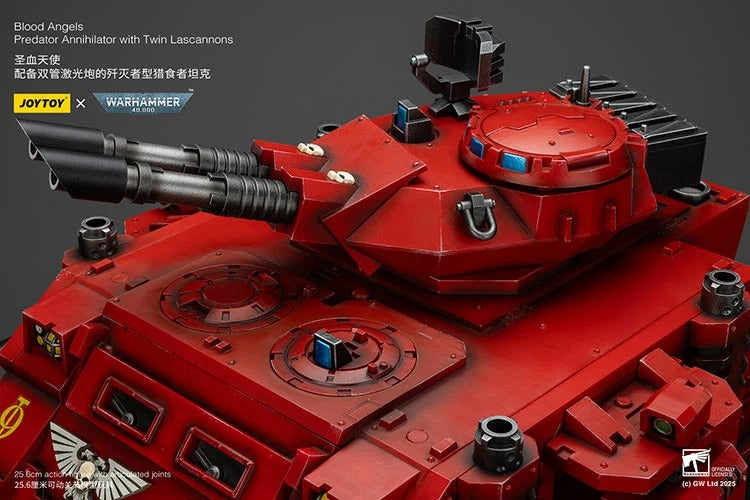 Warhammer 40K Blood Angels Predator Annihilator with Twin Lascannons 1/18 Scale Vehicle (preorder Q1 2026) - Collectables > Action Figures > toys -  Joy Toy