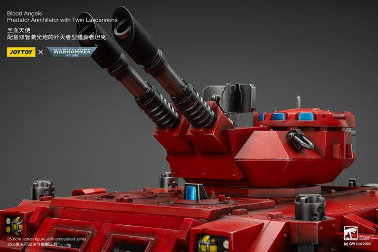 Warhammer 40K Blood Angels Predator Annihilator with Twin Lascannons 1/18 Scale Vehicle (preorder Q1 2026) - Collectables > Action Figures > toys -  Joy Toy