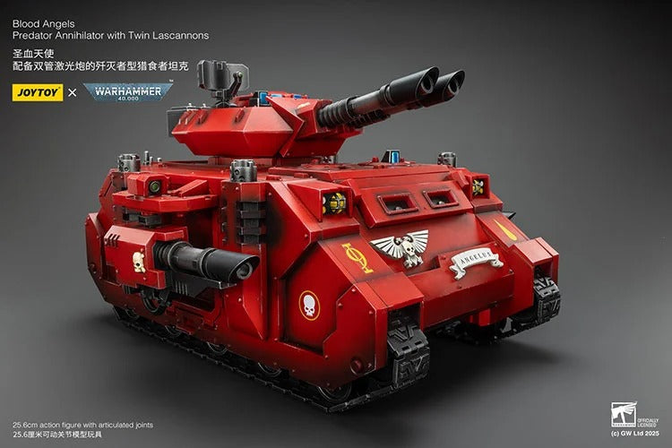 Warhammer 40K Blood Angels Predator Annihilator with Twin Lascannons 1/18 Scale Vehicle (preorder Q1 2026) - Collectables > Action Figures > toys -  Joy Toy