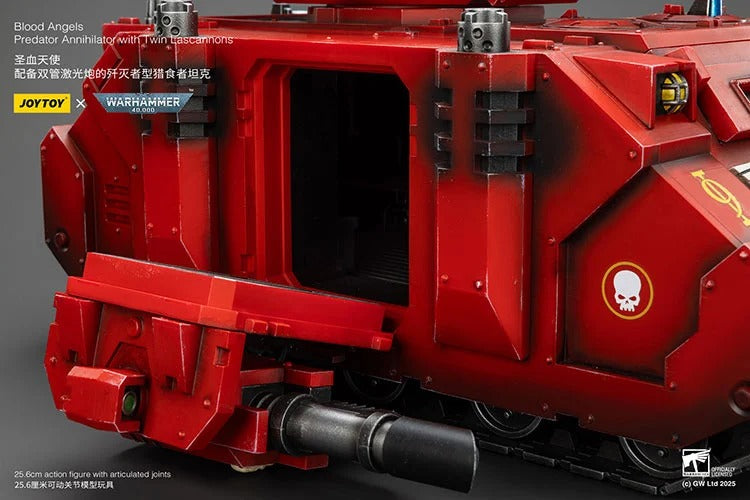 Warhammer 40K Blood Angels Predator Annihilator with Twin Lascannons 1/18 Scale Vehicle (preorder Q1 2026) - Collectables > Action Figures > toys -  Joy Toy