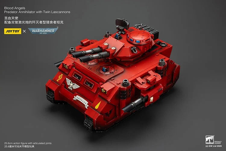 Warhammer 40K Blood Angels Predator Annihilator with Twin Lascannons 1/18 Scale Vehicle (preorder Q1 2026) - Collectables > Action Figures > toys -  Joy Toy