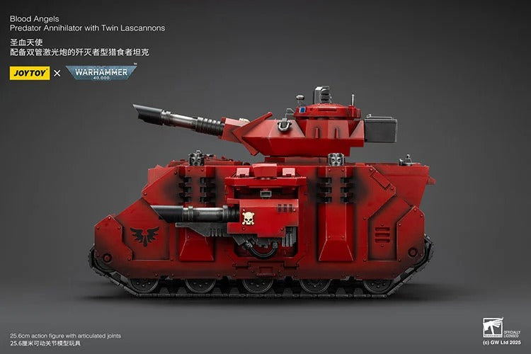 Warhammer 40K Blood Angels Predator Annihilator with Twin Lascannons 1/18 Scale Vehicle (preorder Q1 2026) - Collectables > Action Figures > toys -  Joy Toy