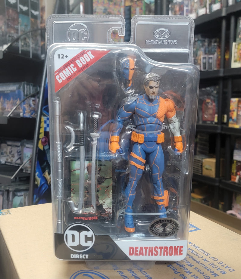 Deathstroke w/Comic (DC Page Punchers: DC Rebirth) - Chase / Platinum - Collectables > Action Figures > toys -  McFarlane Toys