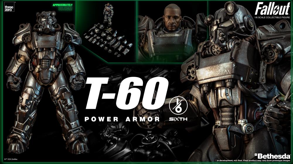 Fallout T-60 Power Armor 1/6スケール Fallout T-60 Power Armor Figurine d'action à l'échelle 1:6