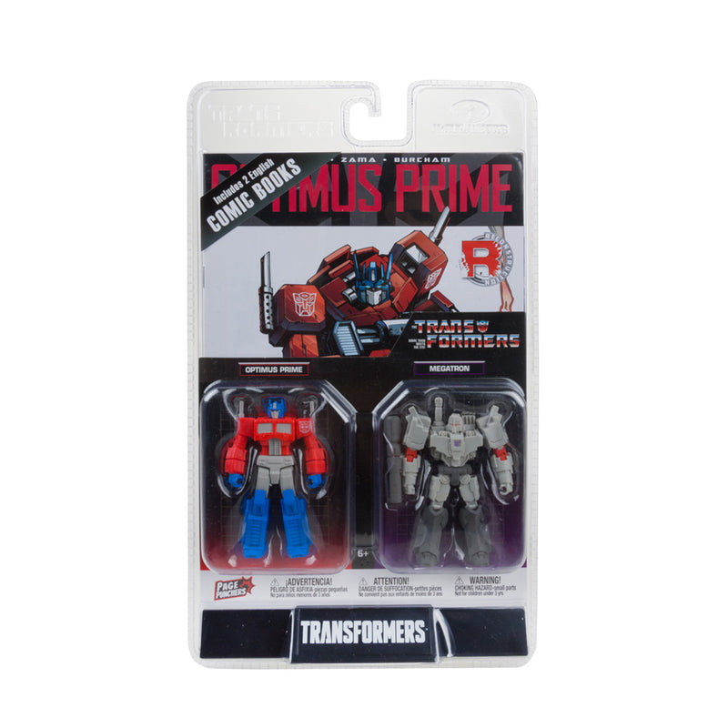 Optimus Prime and Megatron w/Comic (Page Punchers: Transformers) 3" 2-Pack (preorder Q2) - Collectables > Action Figures > toys -  McFarlane Toys