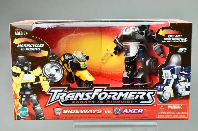 Transformers Robots In Disguise SIDEWAYS vs. AXER Motorcycles to Robots - Collectables > Action Figures > toys -  Hasbro