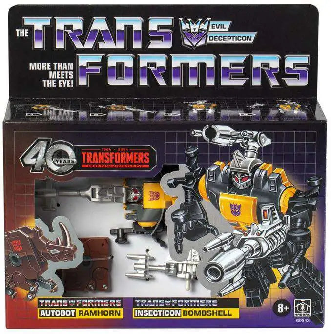 Transformers 40th Anniversary Retro G1 Autobot Ramhorn & Insecticon Bombshell Exclusive - Collectables > Action Figures > toys -  Hasbro