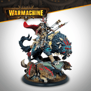 Warmachine - Khador Old Umbrey - Lord of the Hunt painted mounted miniature - view 1