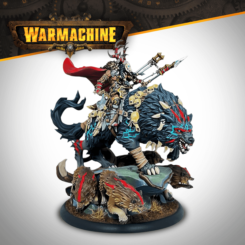 Warmachine - Khador Old Umbrey - Lord of the Hunt painted mounted miniature - view 1