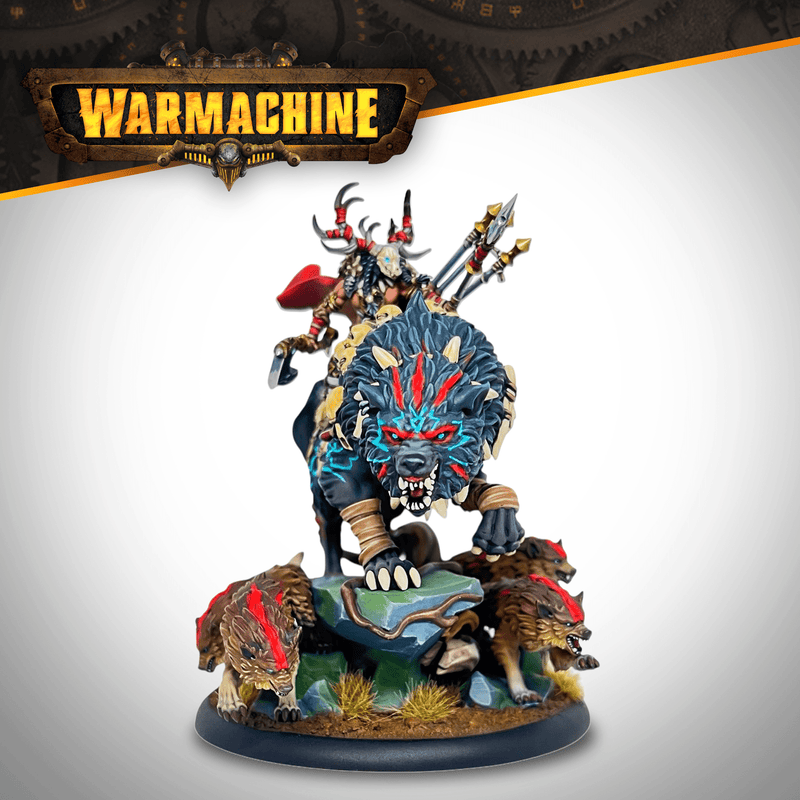 Warmachine - Khador Old Umbrey - Lord of the Hunt painted mounted miniature - view 3