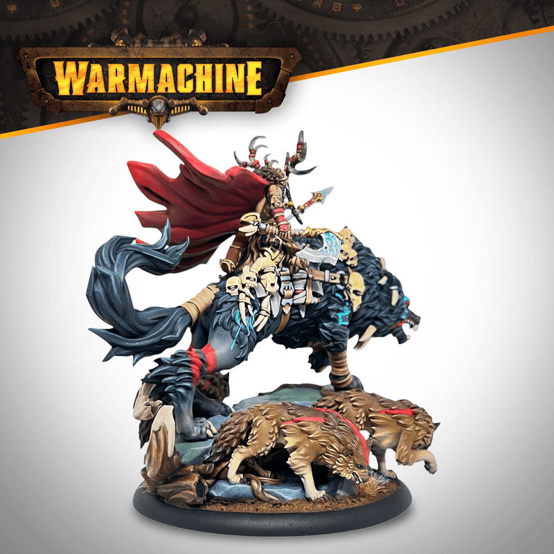 Warmachine - Khador Old Umbrey - Lord of the Hunt painted mounted miniature - view 5