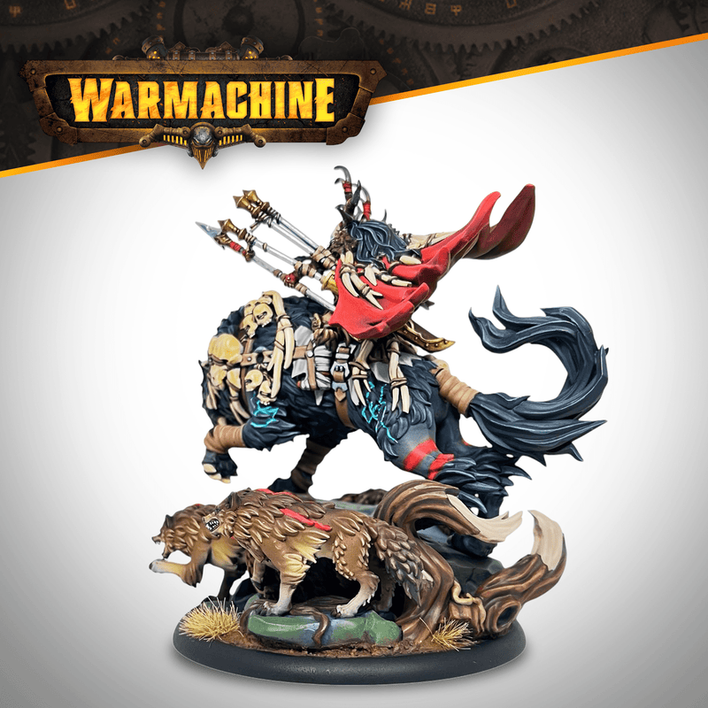 Warmachine - Khador Old Umbrey - Lord of the Hunt painted mounted miniature - view 6