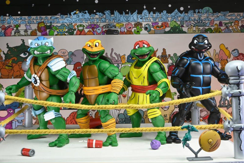 Teenage Mutant Ninja Turtles Adventures Stump Wrestling Turtles (Archie Comics) Four-Pack - Collectables > Action Figures > toys -  Neca