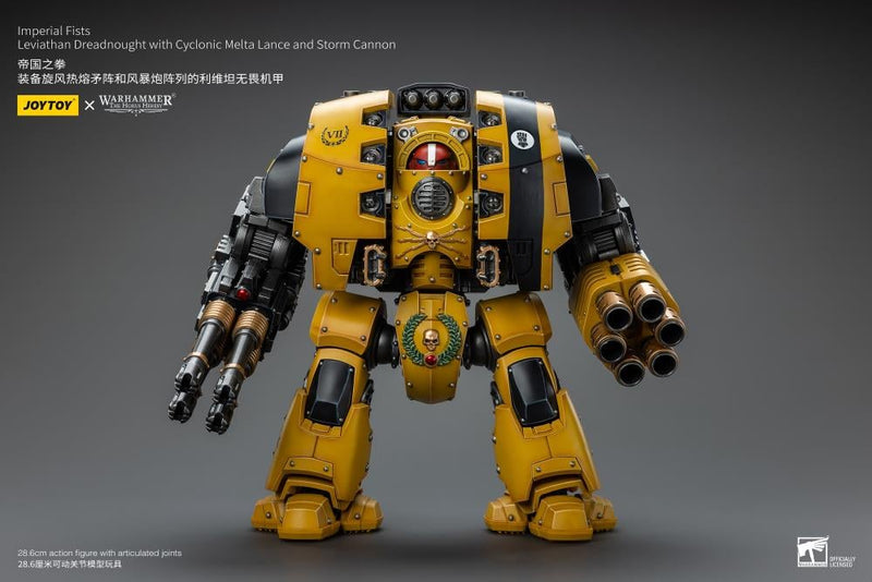 Joy Toy - Warhammer 40K - Imperial Fists - Leviathan Dreadnought with Cyclonic Melta Lance and Storm Cannon - Collectables > Action Figures > toys -  Joy Toy