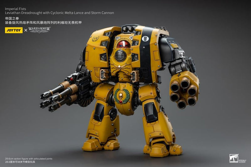Joy Toy - Warhammer 40K - Imperial Fists - Leviathan Dreadnought with Cyclonic Melta Lance and Storm Cannon - Collectables > Action Figures > toys -  Joy Toy