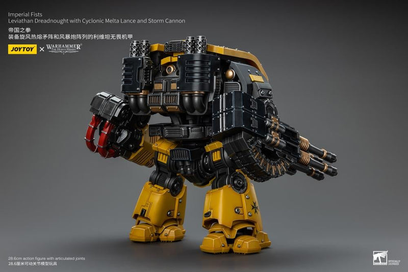 Joy Toy - Warhammer 40K - Imperial Fists - Leviathan Dreadnought with Cyclonic Melta Lance and Storm Cannon - Collectables > Action Figures > toys -  Joy Toy