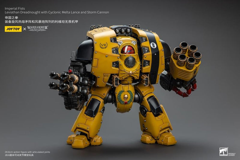Joy Toy - Warhammer 40K - Imperial Fists - Leviathan Dreadnought with Cyclonic Melta Lance and Storm Cannon - Collectables > Action Figures > toys -  Joy Toy