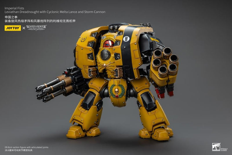 Joy Toy - Warhammer 40K - Imperial Fists - Leviathan Dreadnought with Cyclonic Melta Lance and Storm Cannon - Collectables > Action Figures > toys -  Joy Toy