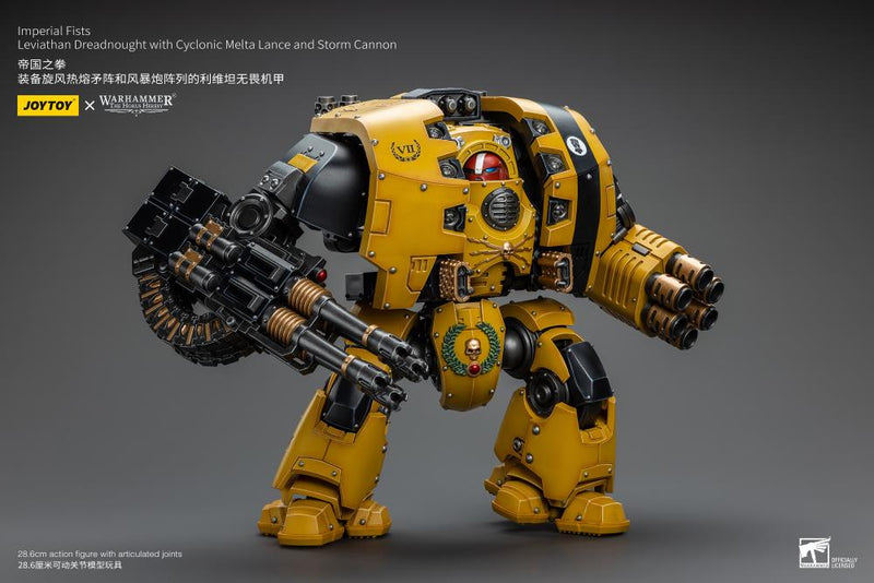 Joy Toy - Warhammer 40K - Imperial Fists - Leviathan Dreadnought with Cyclonic Melta Lance and Storm Cannon - Collectables > Action Figures > toys -  Joy Toy