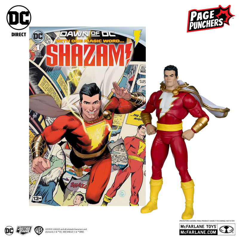 Dawn of DC DC Page Punchers Shazam 7" Action Figure with Comic - Collectables > Action Figures > toy -  McFarlane Toys