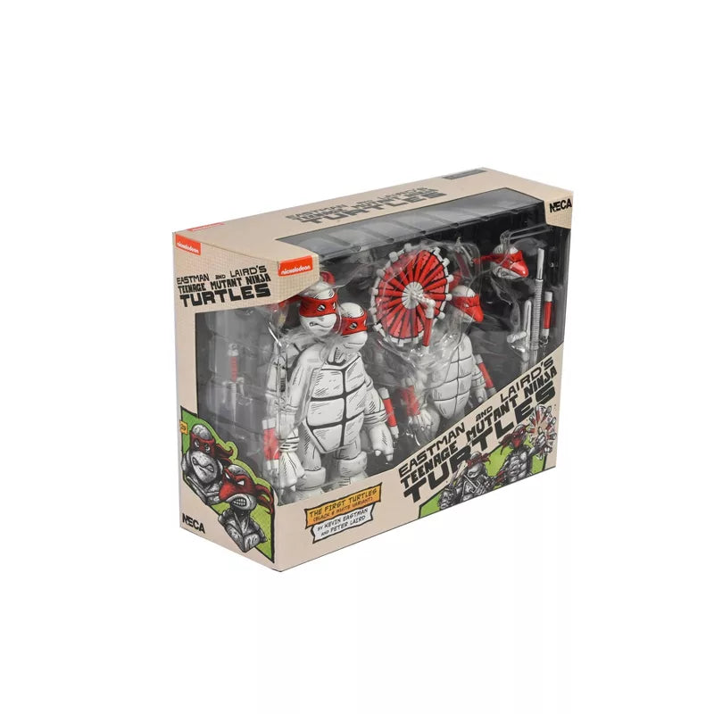 NECA Teenage Mutant Ninja Turtles Black and White First Turtles 7" Action Figures - 2pk - Collectables > Action Figures > toys -  Neca