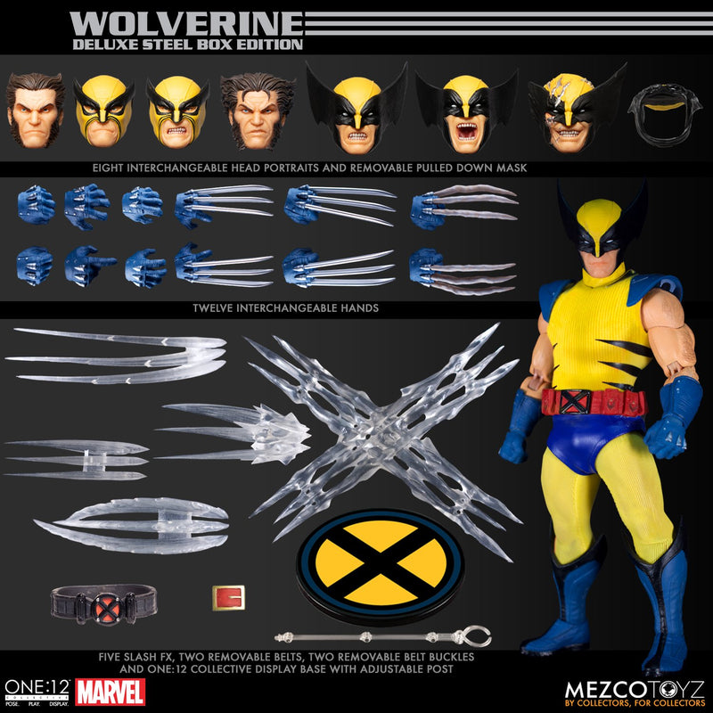 (preorder ETA Nov ) Mezco ONE:12 WOLVERINE DELUXE STEEL BOX EDITION - Toy Snowman