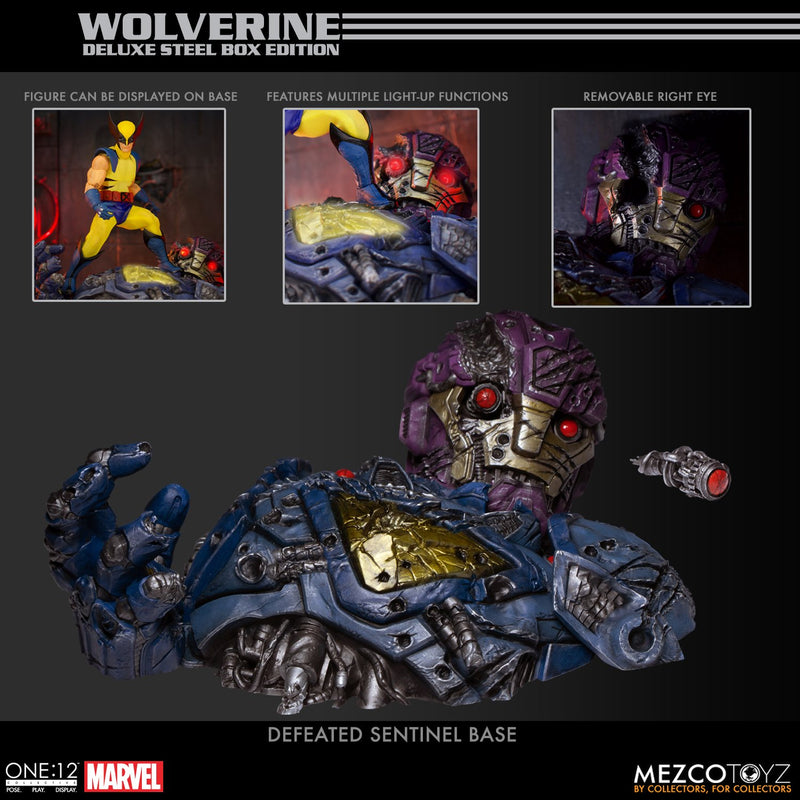 (preorder ETA Nov ) Mezco ONE:12 WOLVERINE DELUXE STEEL BOX EDITION - Toy Snowman