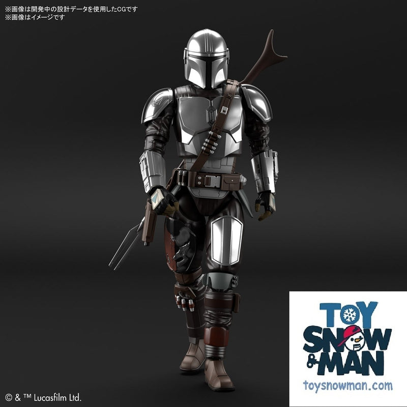 (preorder July) Bandai Star Wars 1/12 THE MANDALORIAN (BESKAR ARMOR) SILVER COATING Ver Model Kit - Toy Snowman