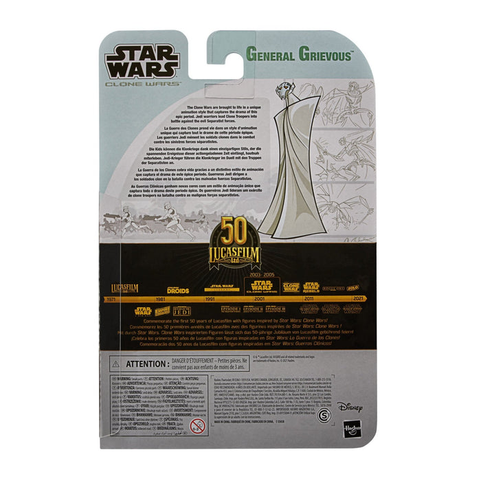 Star Wars: The Black Series Cartoon General Grievous (Tartakovsky Clone Wars) - Action & Toy Figures -  Hasbro