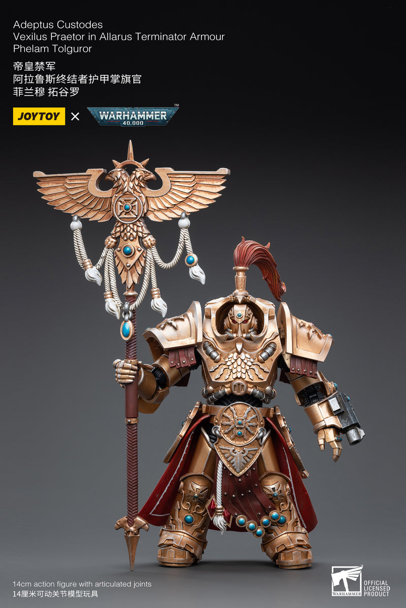 Warhammer 40K - Adeptus Custodes -  Vexilus Praetor -  Allarus Terminator Armor - Phelam Tolguror (preorder) - Collectables > Action Figures > toys -  Joy Toy