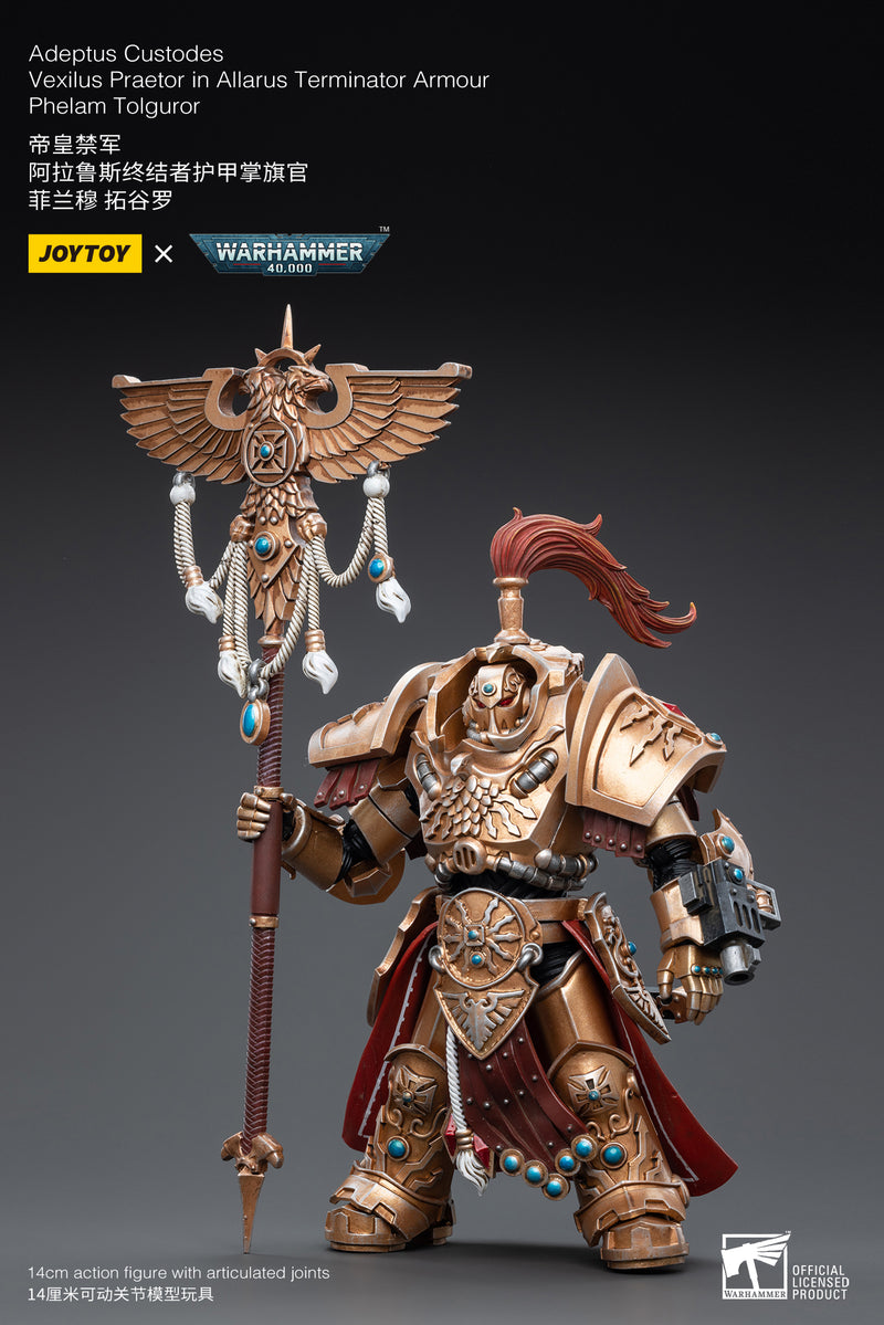 Warhammer 40K - Adeptus Custodes -  Vexilus Praetor -  Allarus Terminator Armor - Phelam Tolguror (preorder) - Collectables > Action Figures > toys -  Joy Toy