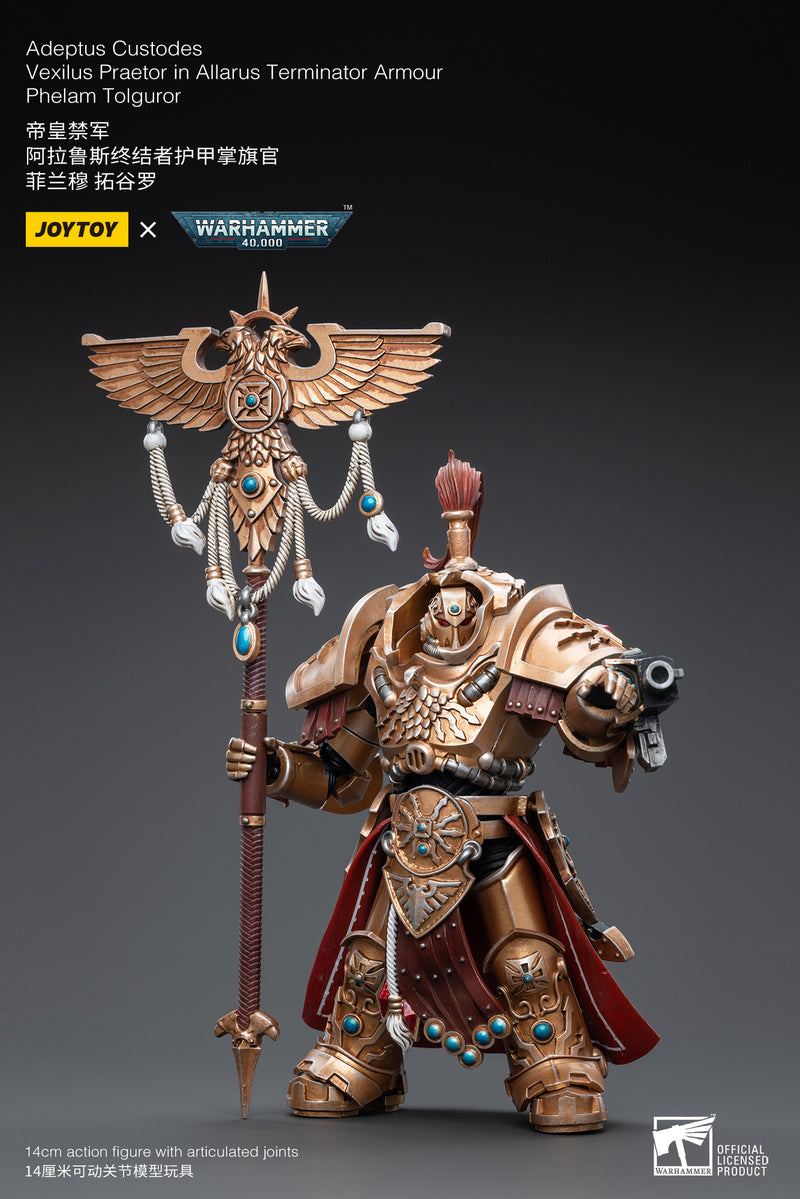 Warhammer 40K - Adeptus Custodes -  Vexilus Praetor -  Allarus Terminator Armor - Phelam Tolguror (preorder) - Collectables > Action Figures > toys -  Joy Toy