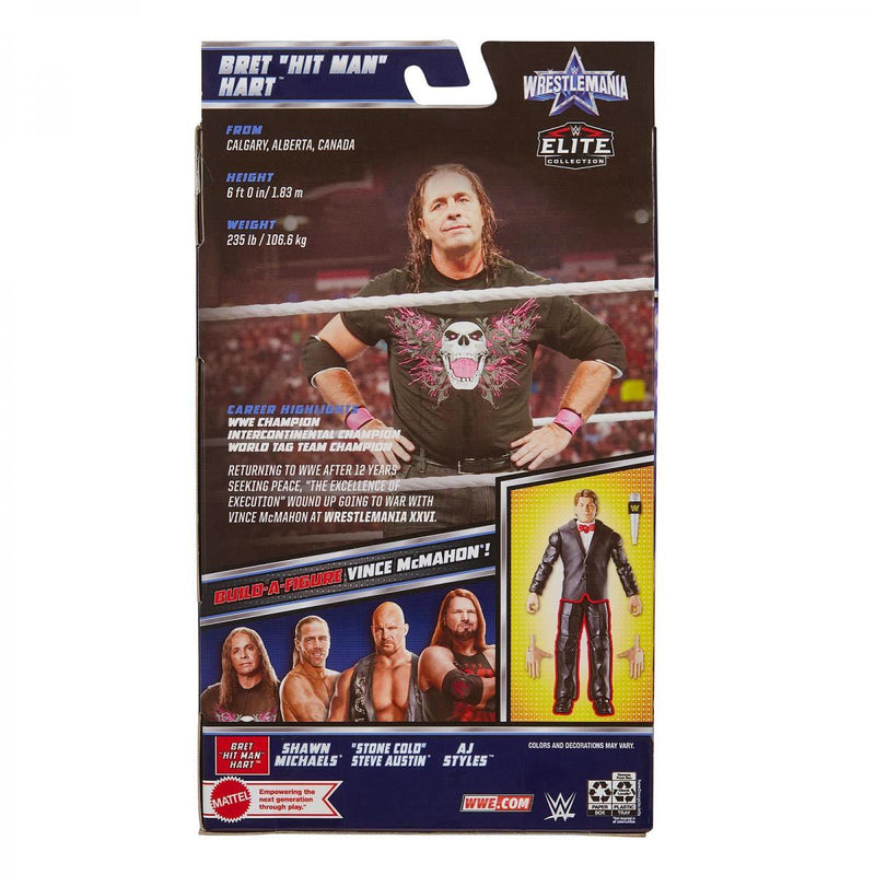 Bret Hitman Hart - WWE WrestleMania 2022 Elite  Action Figure - Action figure -  mattel
