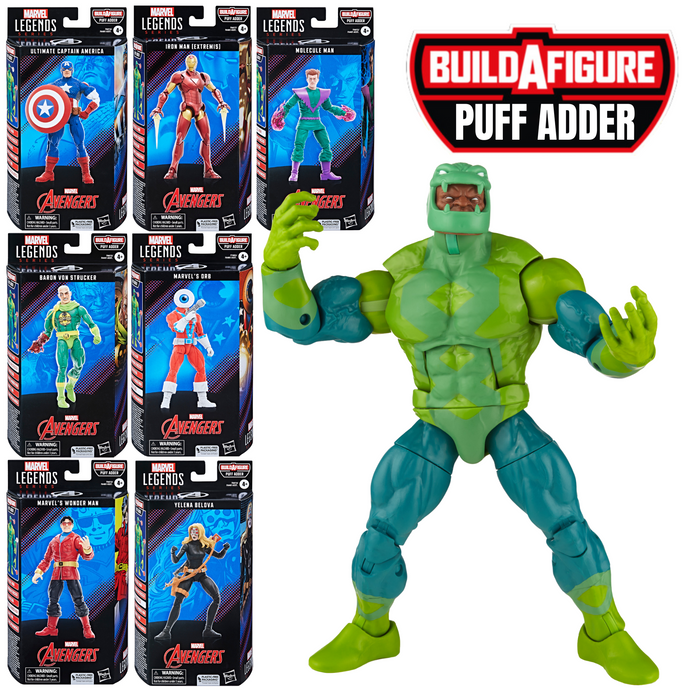 Marvel Legends- The Avengers Classic Comic wave - Puff Adder BAF (Preorder Q2) - Collectables > Action Figures > toys -  Hasbro