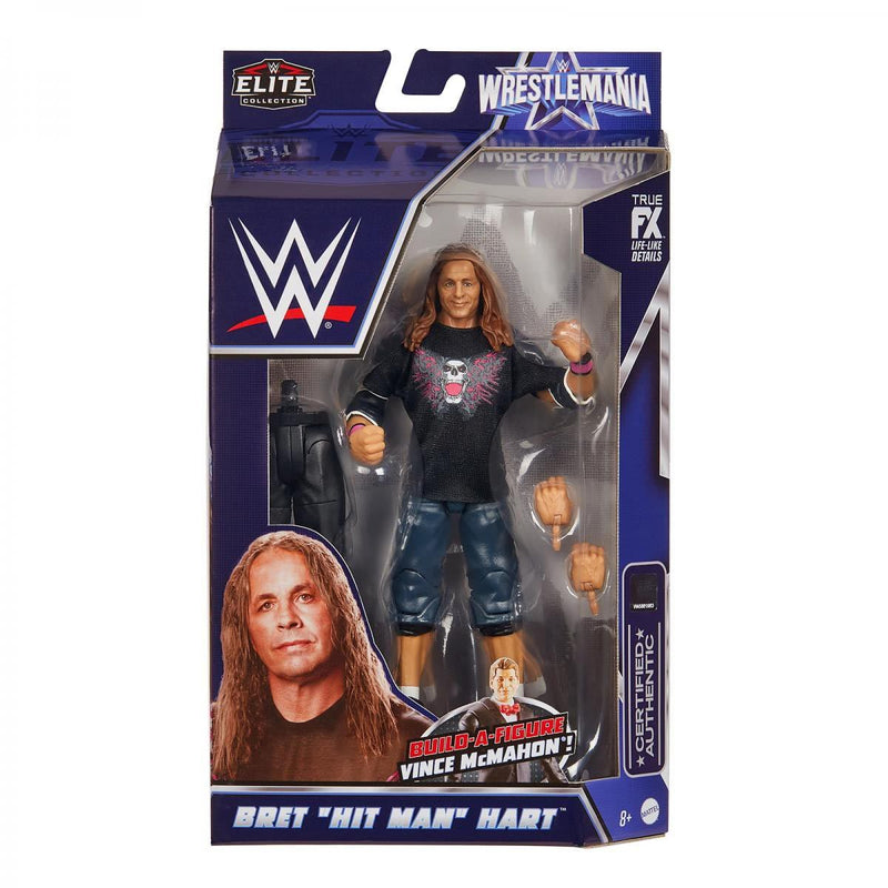 Bret Hitman Hart - WWE WrestleMania 2022 Elite  Action Figure - Action figure -  mattel
